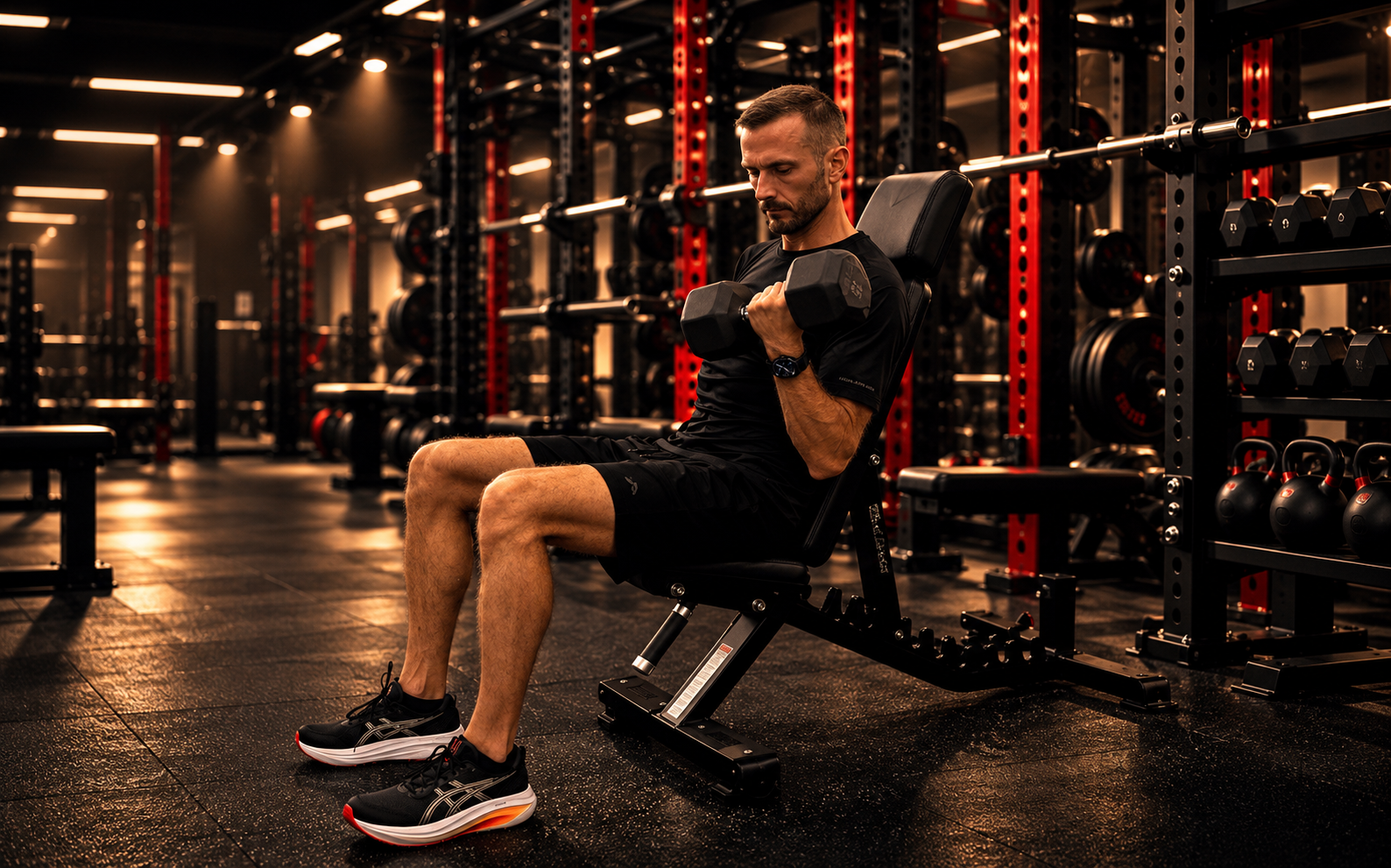 Strength training exercise focused on building muscle and strength